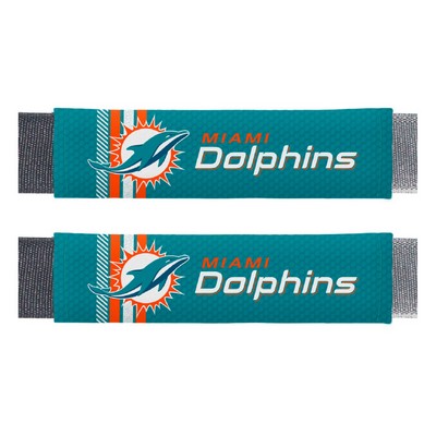 Fan Mats  LLC Miami Dolphins Rally Seatbelt Pad Pair Aqua