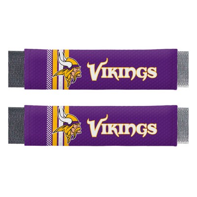 Fan Mats  LLC Minnesota Vikings Team Color Rally Seatbelt Pad - 2 Pieces Purple