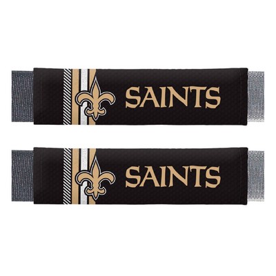 Fan Mats  LLC New Orleans Saints Rally Seatbelt Pad Pair Black