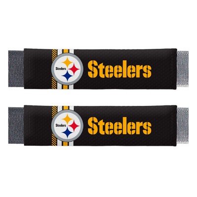 Fan Mats  LLC Pittsburgh Steelers Rally Seatbelt Pad Pair Black