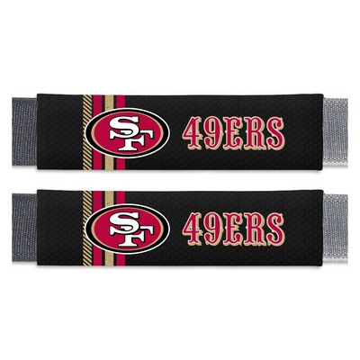 Fan Mats  LLC San Francisco 49ers Team Color Rally Seatbelt Pad - 2 Pieces Black