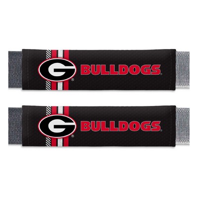 Fan Mats  LLC Georgia Bulldogs Rally Seatbelt Pad Pair Black