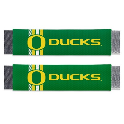 Fan Mats  LLC Oregon Ducks Rally Seatbelt Pad Pair Green