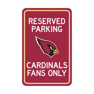 Fan Mats  LLC Arizona Cardinals Team Color Reserved Parking Sign Dcor 18in. X 11.5in. Lightweight Red