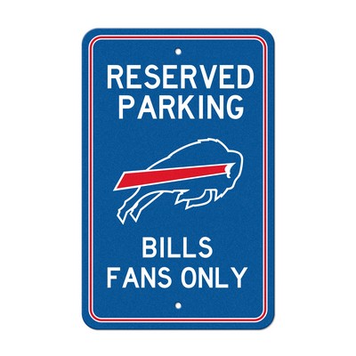 Fan Mats  LLC Buffalo Bills Team Color Reserved Parking Sign Dcor 18in. X 11.5in. Lightweight Blue