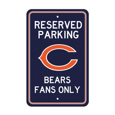 Fan Mats  LLC Chicago Bears Team Color Reserved Parking Sign Dcor 18in. X 11.5in. Lightweight Navy