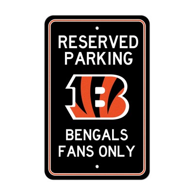 Fan Mats  LLC Cincinnati Bengals Parking Sign Black