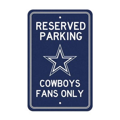 Fan Mats  LLC Dallas Cowboys Team Color Reserved Parking Sign Dcor 18in. X 11.5in. Lightweight Navy