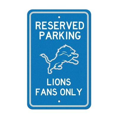 Fan Mats  LLC Detroit Lions Parking Sign Blue