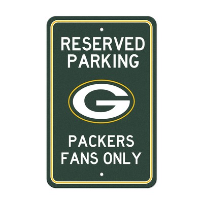 Fan Mats  LLC Green Bay Packers Team Color Reserved Parking Sign Dcor 18in. X 11.5in. Lightweight Green
