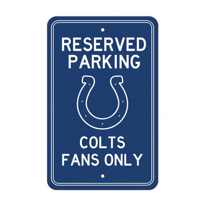 Fan Mats  LLC Indianapolis Colts Team Color Reserved Parking Sign D�cor 18in. X 11.5in. Lightweight Blue