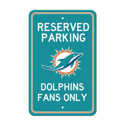 Fan Mats  LLC Miami Dolphins Parking Sign Aqua