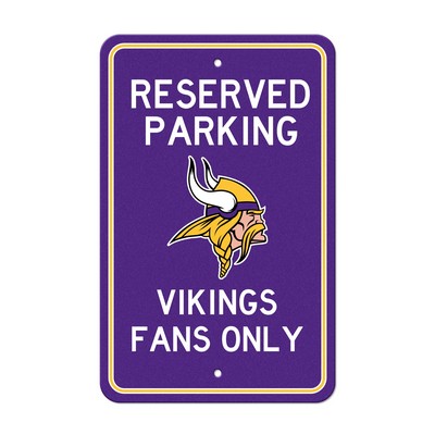 Minnesota Vikings Parking Sign Purple Fan Mats  LLC Minnesota Vikings Parking Sign Purple