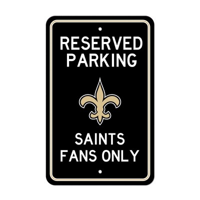 Fan Mats  LLC New Orleans Saints Parking Sign Black