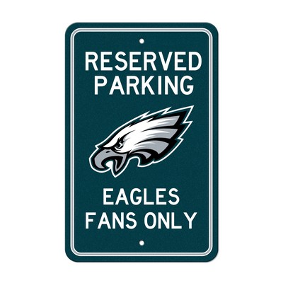 Fan Mats  LLC Philadelphia Eagles Team Color Reserved Parking Sign Dcor 18in. X 11.5in. Lightweight Green