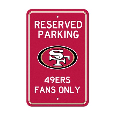 Fan Mats  LLC San Francisco 49ers Parking Sign Red