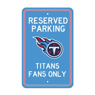 Fan Mats  LLC Tennessee Titans Team Color Reserved Parking Sign Dcor 18in. X 11.5in. Lightweight Navy