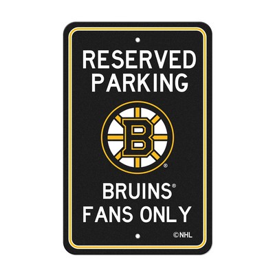 Fan Mats  LLC Boston Bruins Parking Sign Black