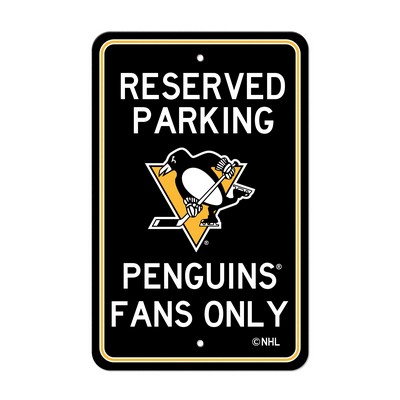 Fan Mats  LLC Pittsburgh Penguins Parking Sign Black