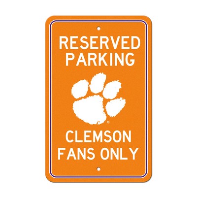 Fan Mats  LLC Clemson Tigers Parking Sign Orange