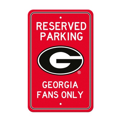 Fan Mats  LLC Georgia Bulldogs Parking Sign Black