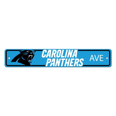 Fan Mats  LLC Carolina Panthers Street Sign Black