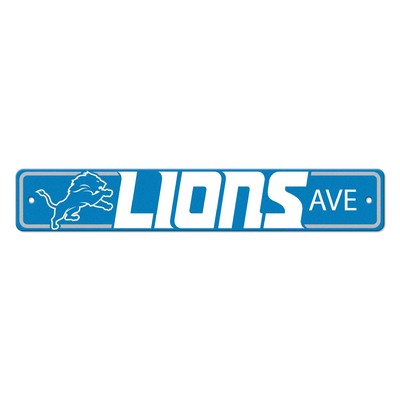 Fan Mats  LLC Detroit Lions Street Sign Blue
