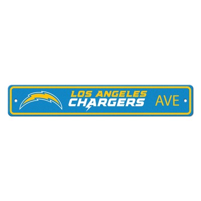 Fan Mats  LLC Los Angeles Chargers Street Sign Blue