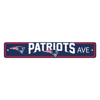 Fan Mats  LLC New England Patriots Street Sign Navy