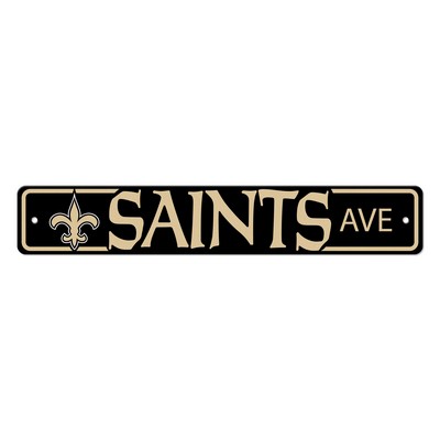 Fan Mats  LLC New Orleans Saints Street Sign Black