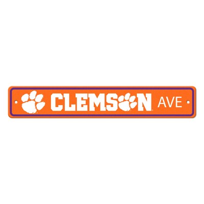 Fan Mats  LLC Clemson Tigers Street Sign Orange
