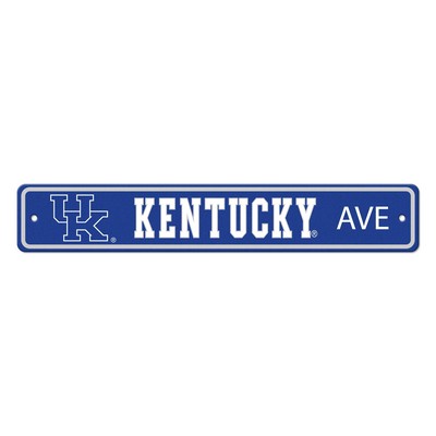 Fan Mats  LLC Kentucky Wildcats Street Sign Blue
