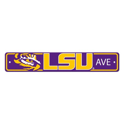 Fan Mats  LLC LSU Tigers Street Sign Purple