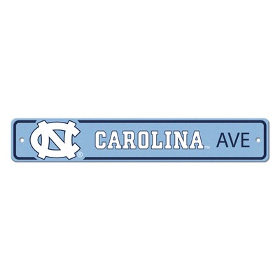 Fan Mats  LLC North Carolina Tar Heels Street Sign Blue