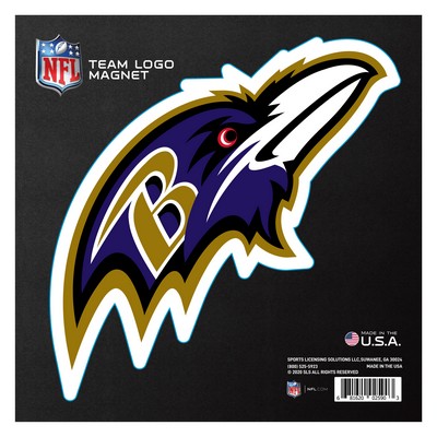 Fan Mats  LLC Baltimore Ravens Large Team Logo Magnet 10