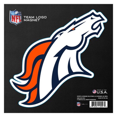 Fan Mats  LLC Denver Broncos Large Team Logo Magnet Navy