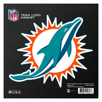 Fan Mats  LLC Miami Dolphins Large Team Logo Magnet Aqua