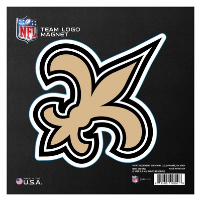 Fan Mats  LLC New Orleans Saints Large Team Logo Magnet Black