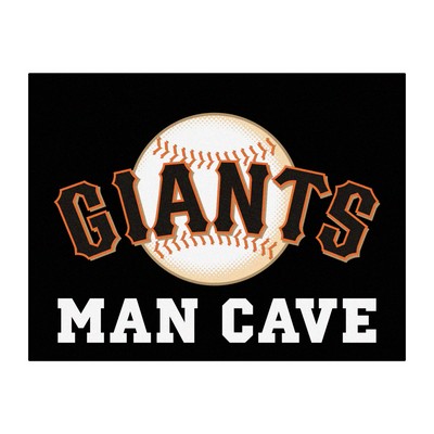 Fan Mats  LLC San Francisco Giants Man Cave All-Star Rug - 34 in. x 42.5 in. Black