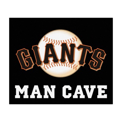 Fan Mats  LLC San Francisco Giants Man Cave Tailgater Rug - 5ft. x 6ft. Black