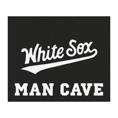 Fan Mats  LLC Chicago White Sox Man Cave Tailgater Rug - 5ft. x 6ft. Black