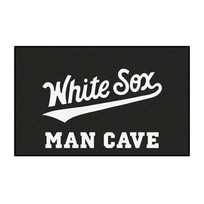Fan Mats  LLC Chicago White Sox Man Cave Ulti-Mat Rug - 5ft. x 8ft. Black