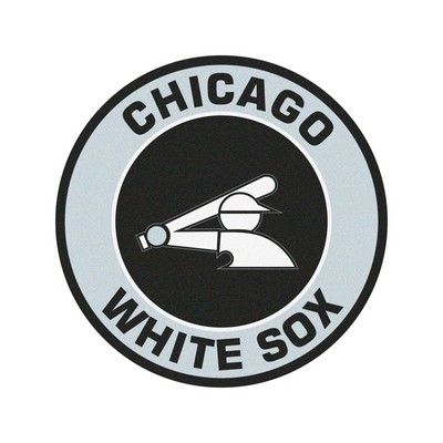 Fan Mats  LLC Chicago White Sox Roundel Rug - 27in. Diameter Black