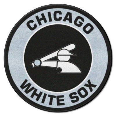 Fan Mats  LLC Chicago White Sox Roundel Mat Black