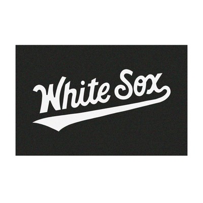 Fan Mats  LLC Chicago White Sox Starter Mat Accent Rug - 19in. x 30in. Black