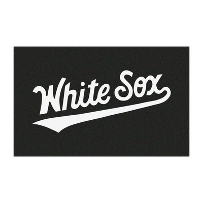 Fan Mats  LLC Chicago White Sox Ulti-Mat Rug - 5ft. x 8ft. Black