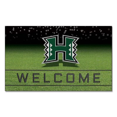 Fan Mats  LLC Hawaii Rainbows Crumb Rubber Door Mat Green