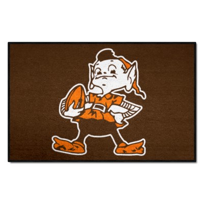 Fan Mats  LLC Cleveland Browns Starter Mat Accent Rug - 19in. x 30in., NFL Vintage Brown