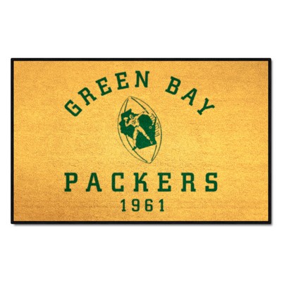 Fan Mats  LLC Green Bay Packers Starter Mat Accent Rug - 19in. x 30in., NFL Vintage Yellow