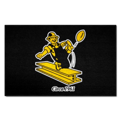 Fan Mats  LLC Pittsburgh Steelers Starter Mat Retro Black